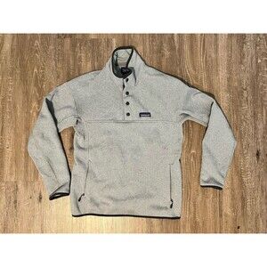 Patagonia Women’s Pullover Mock Neck Snap Button Fleece. Gray Size Small